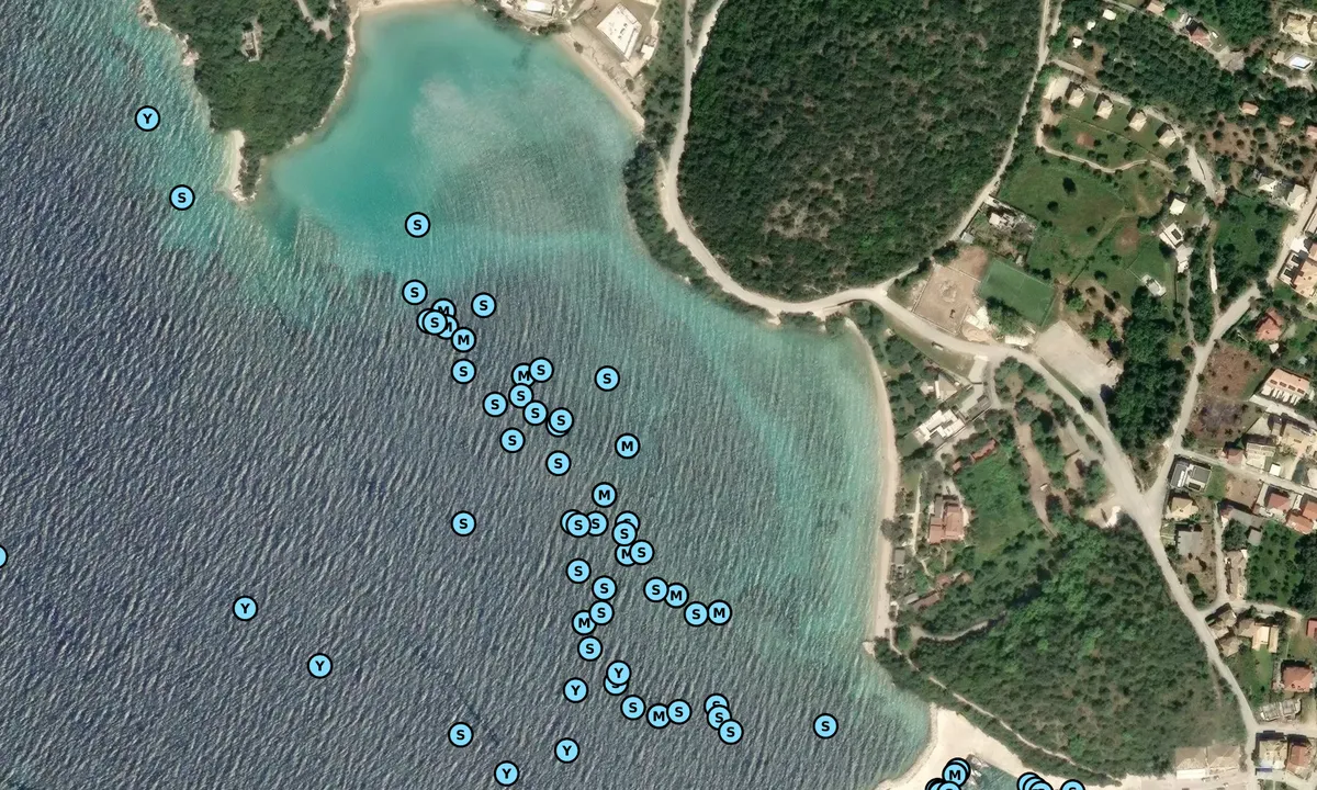 Satelite image of Gallikos Molos Beach