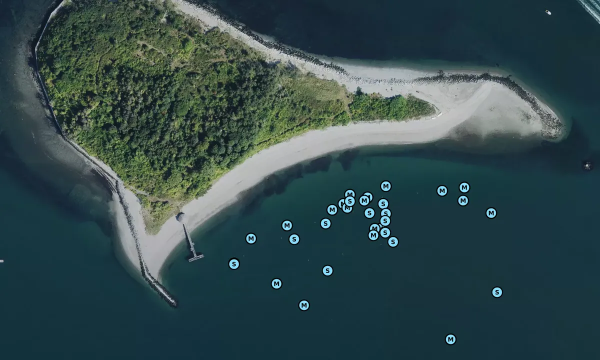 Satelite image of Gallops Island