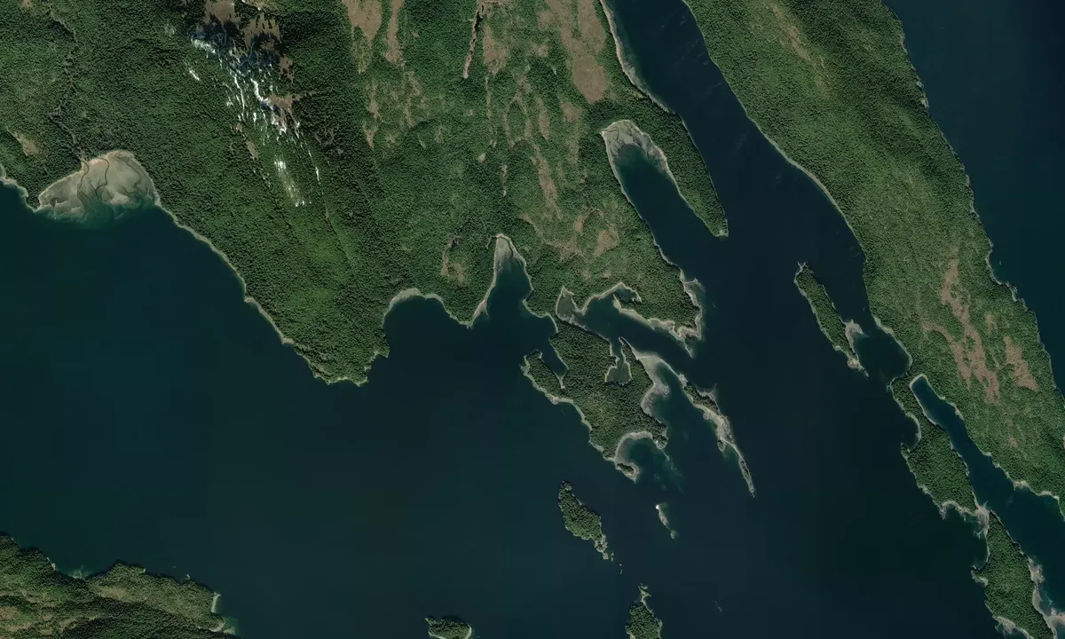 Flyfoto av Gambier Bay Northeast