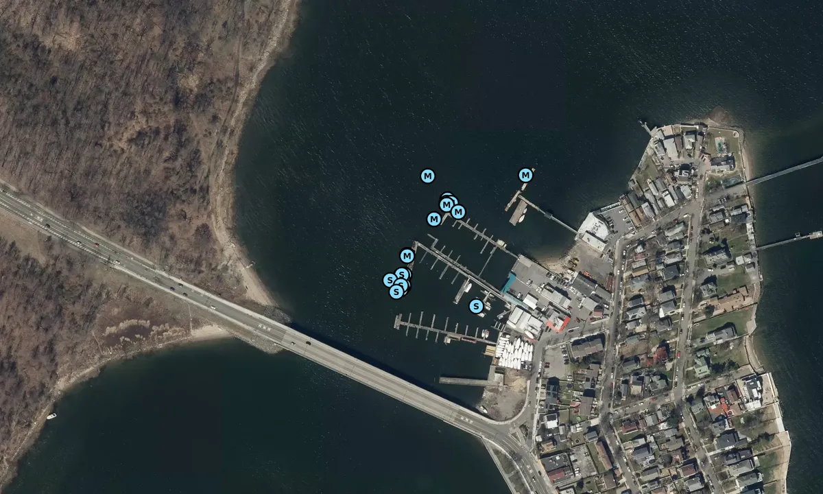 Satelite image of Gas Dock of City Island