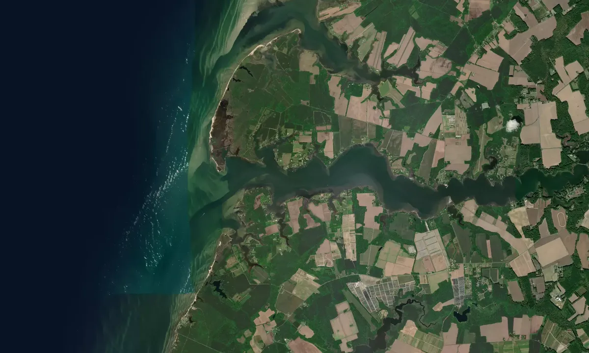 Flyfoto av Gaskins Point