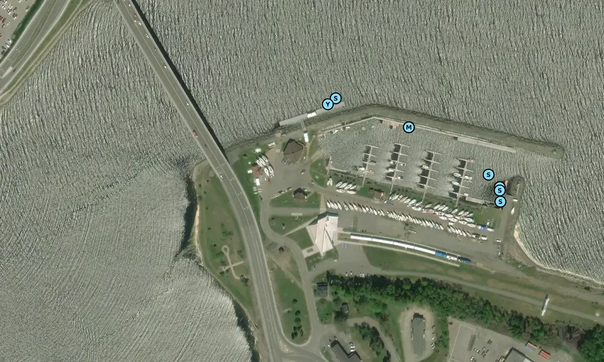 Satelite image of Gaspe Marina