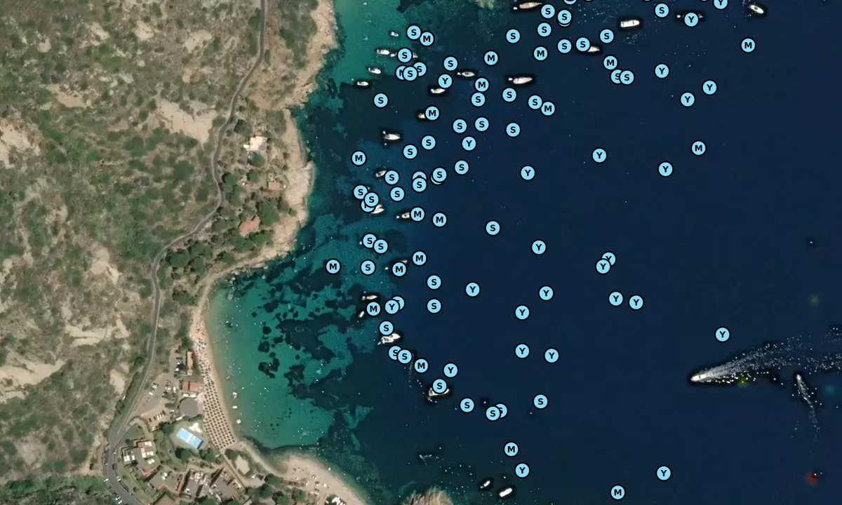 Satelite image of Giglio - Cala Cannelle