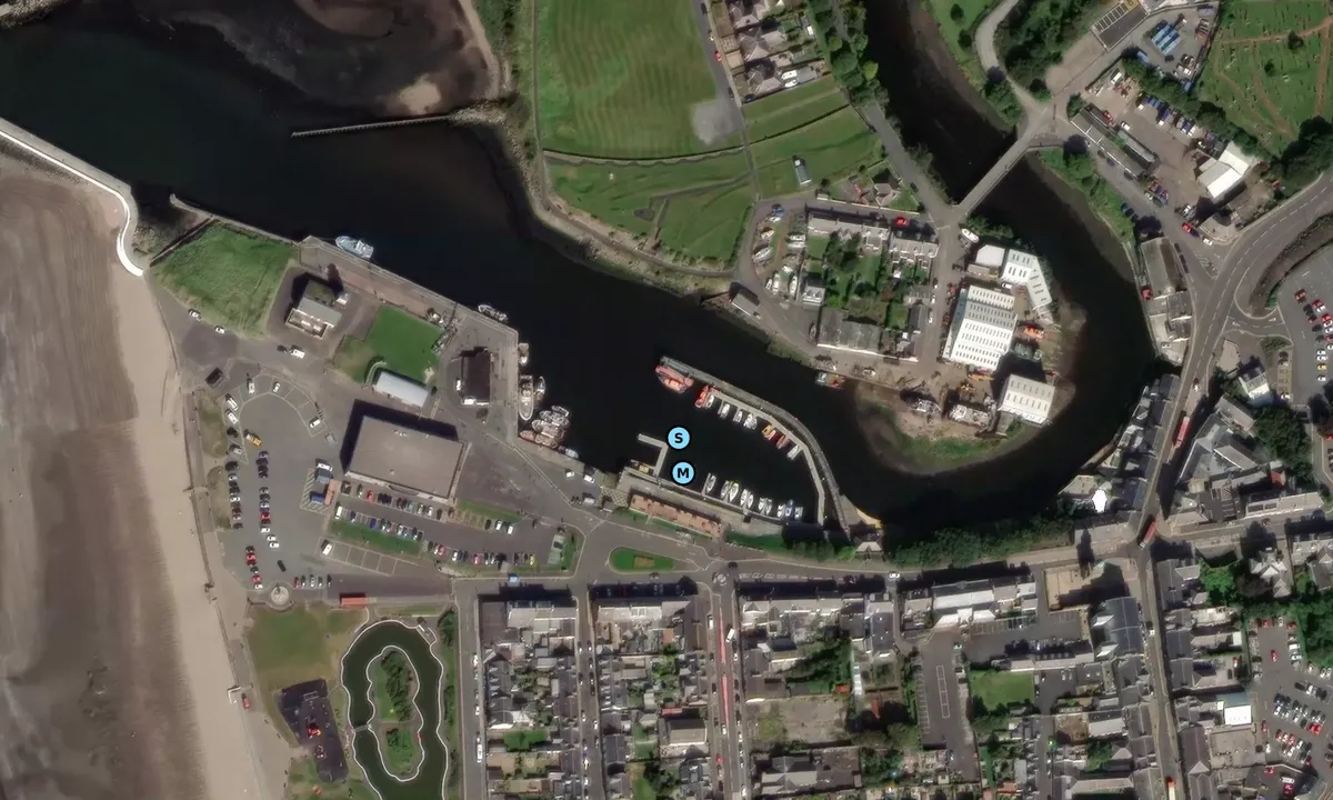 Satelite image of Girvan Harbour