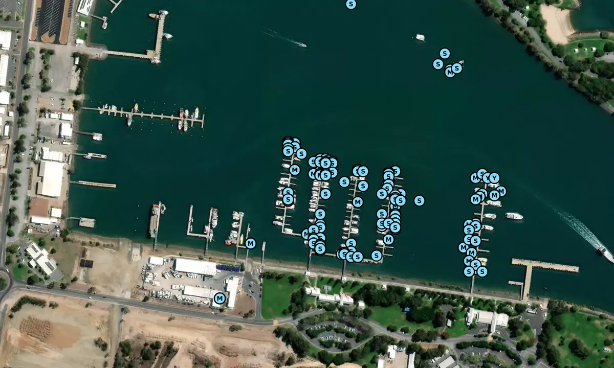 Satelite image of Gladstone Harbour Marina