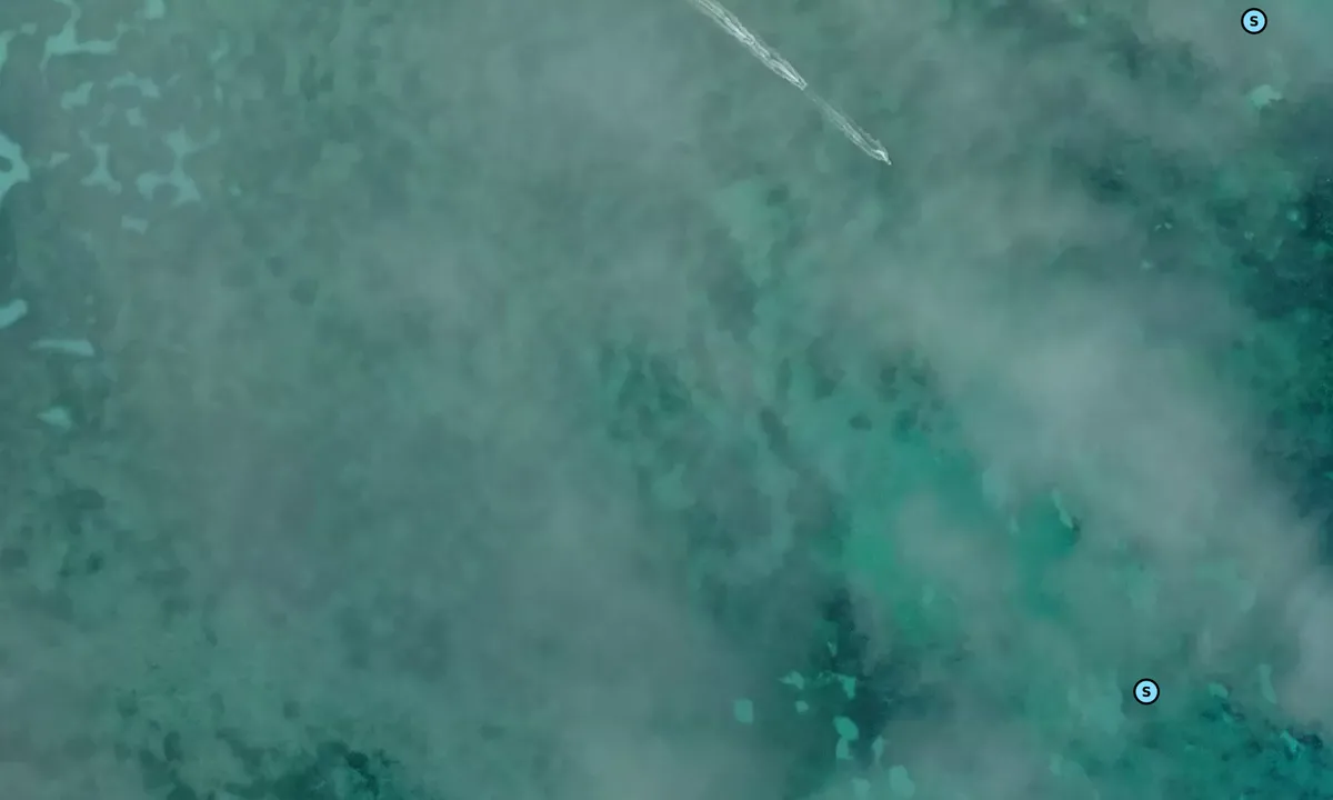 Satelite image of Goat Cay