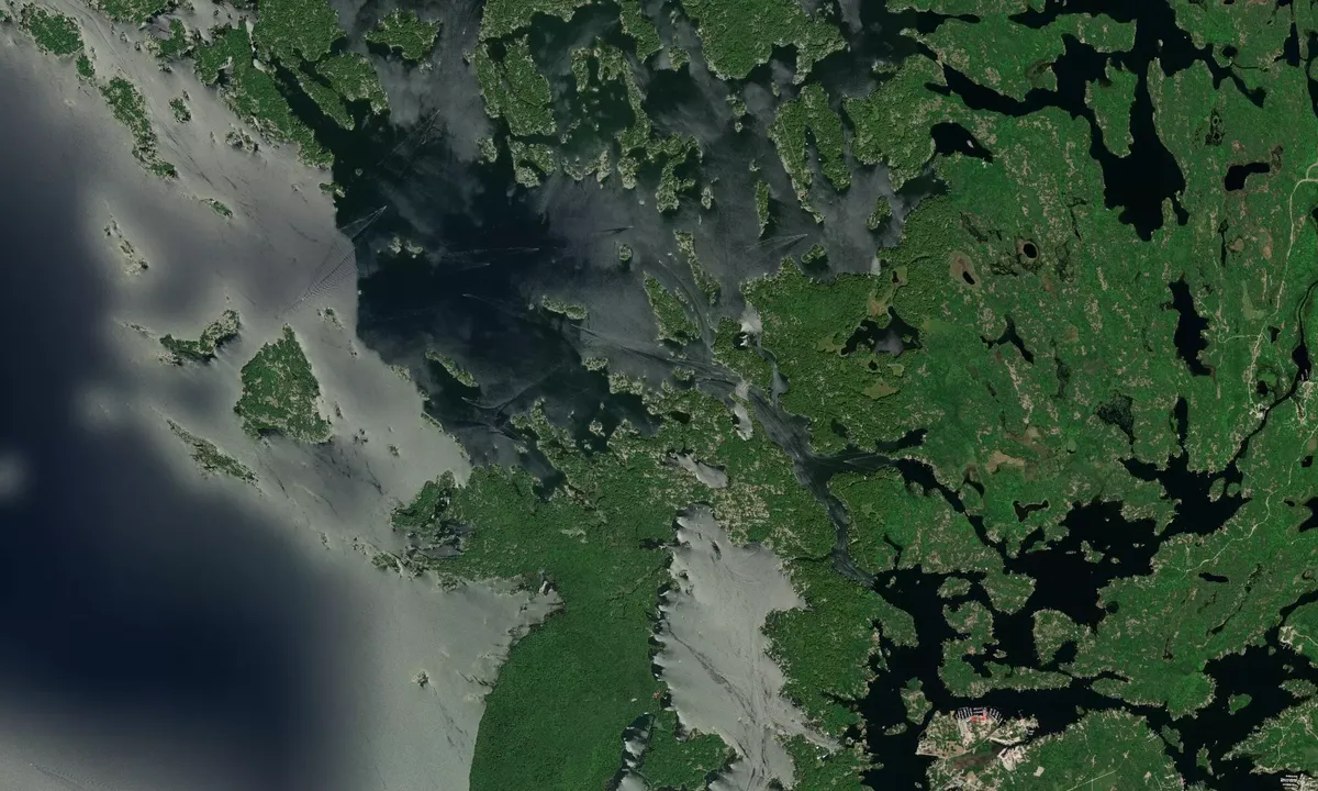 Flyfoto av Goblin Bay