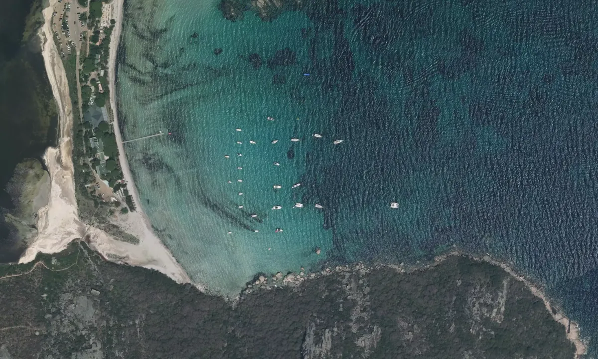Flyfoto av Golfe de Santa Giulia (South)