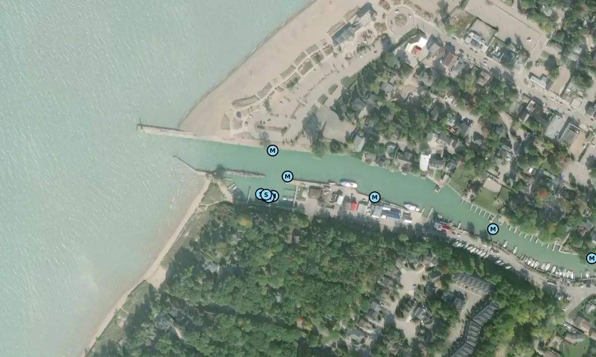 Satelite image of Grand Bend Marina - Lambton