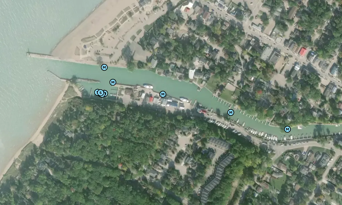 Satelite image of Grand Bend Yacht Club