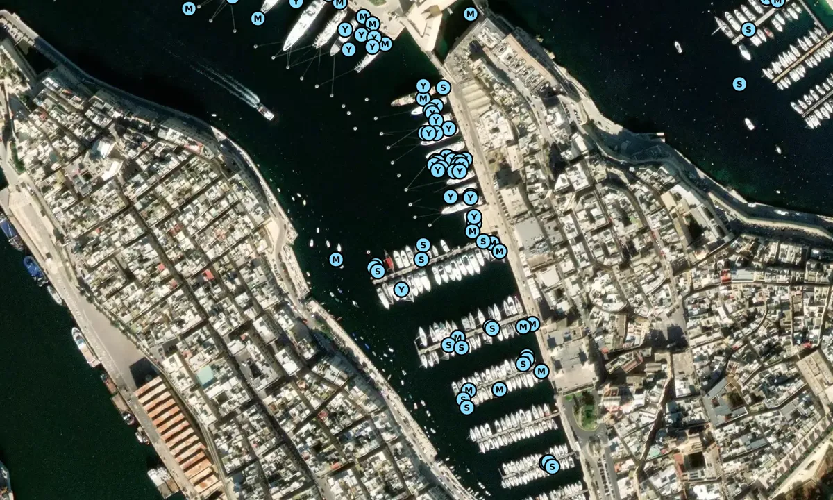 Satelite image of Grand Harbour Marina - Senglea