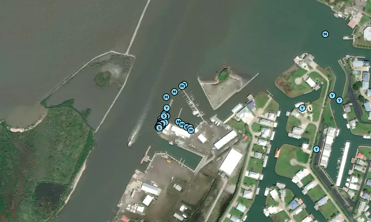 Satelite image of Grand Isle Marina - Jefferson Parish
