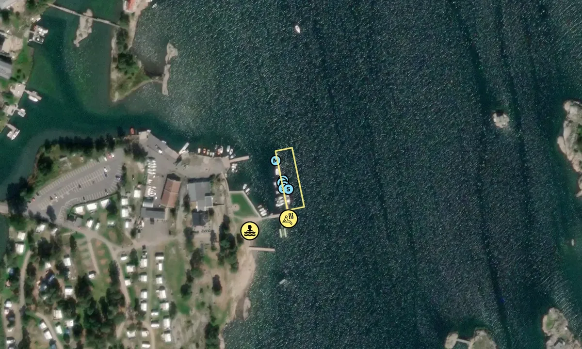 Satelite image of Granholmen camping