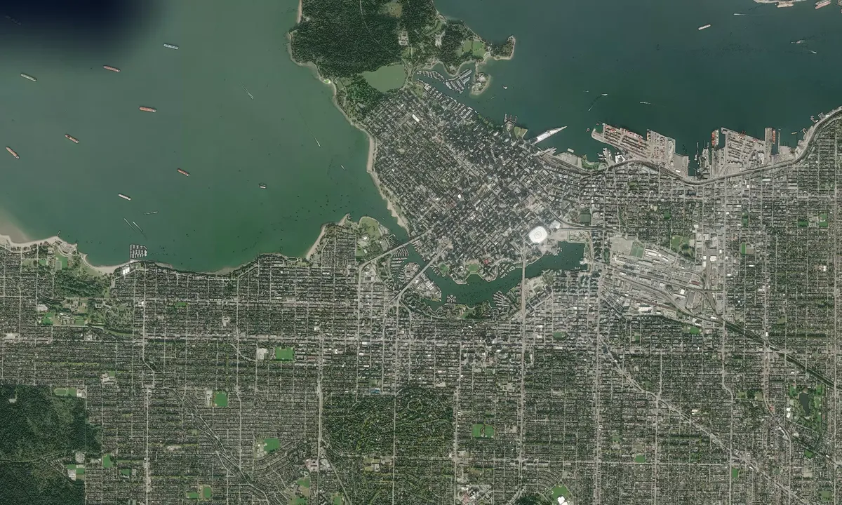 Flyfoto av Granville Island Public Dock