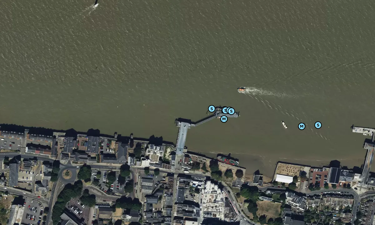 Satelite image of Gravesend Town Pier