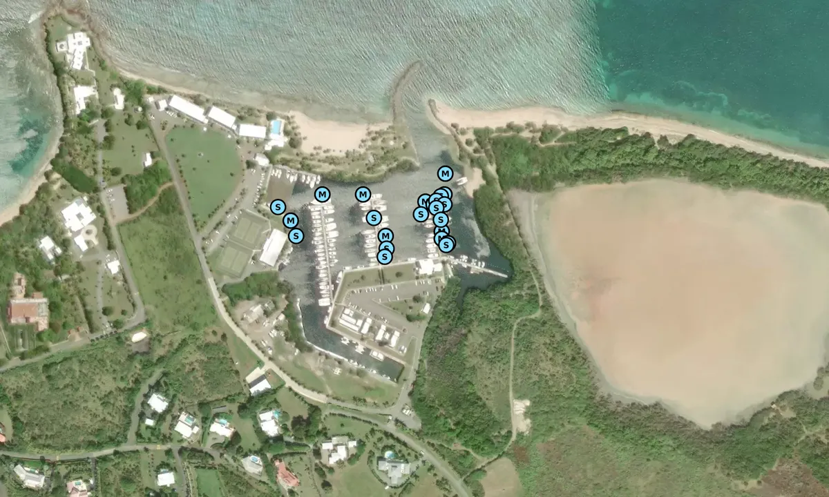 Satelite image of Green Cay Marina