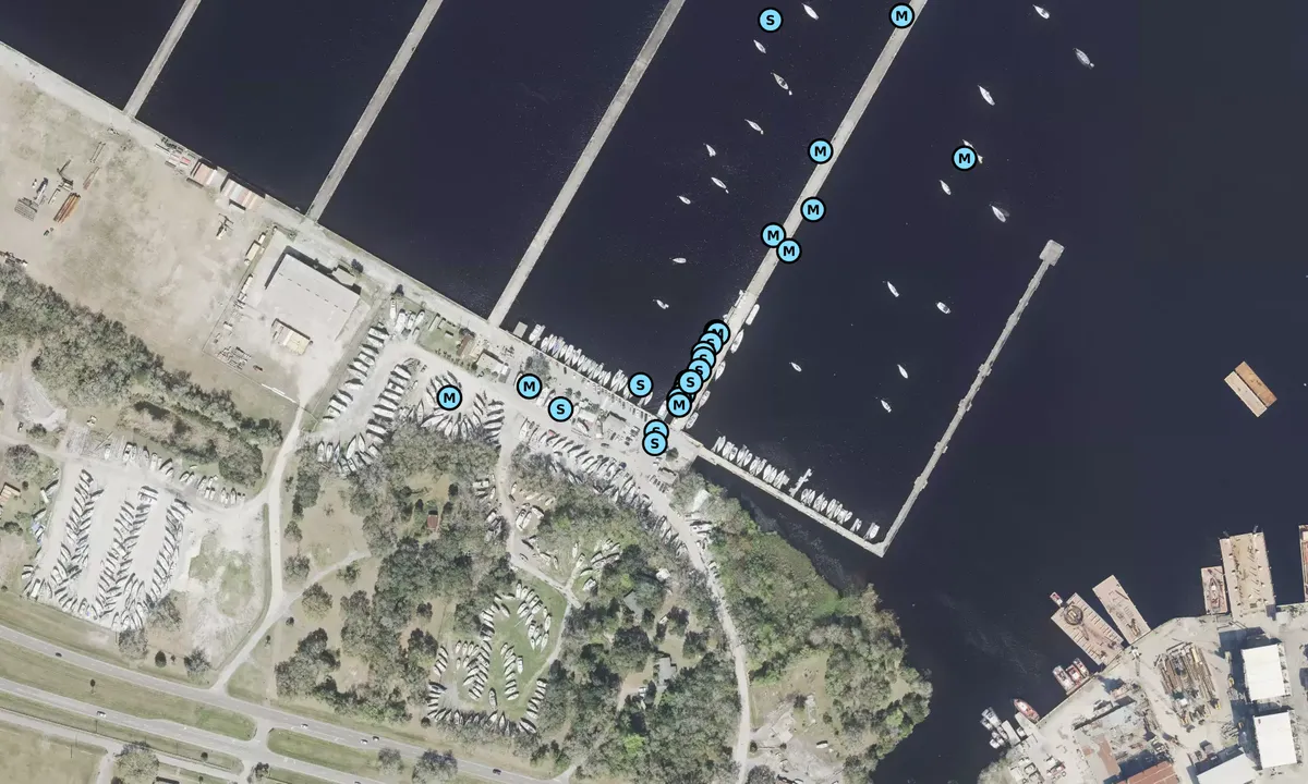 Satelite image of Green Cove Springs Marina - Clay