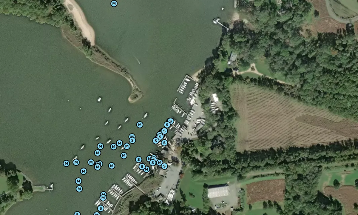 Satelite image of Green Point Landing Marina - Worton