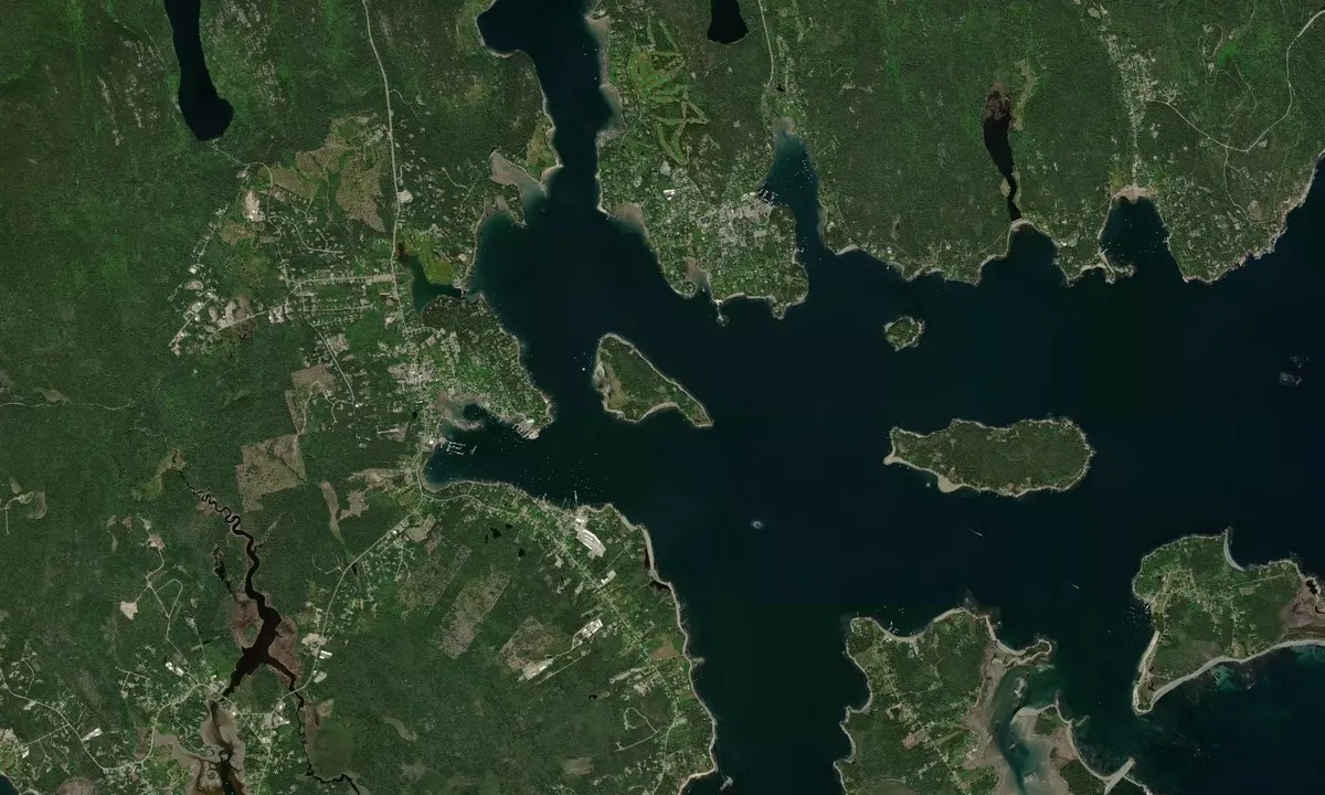 Flyfoto av Greening Island