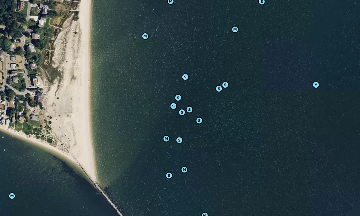 Satelite image of Greenport Jetty
