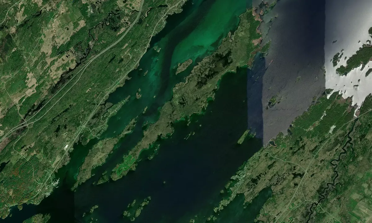 Flyfoto av Grenadier Island Central (Parks Canada)