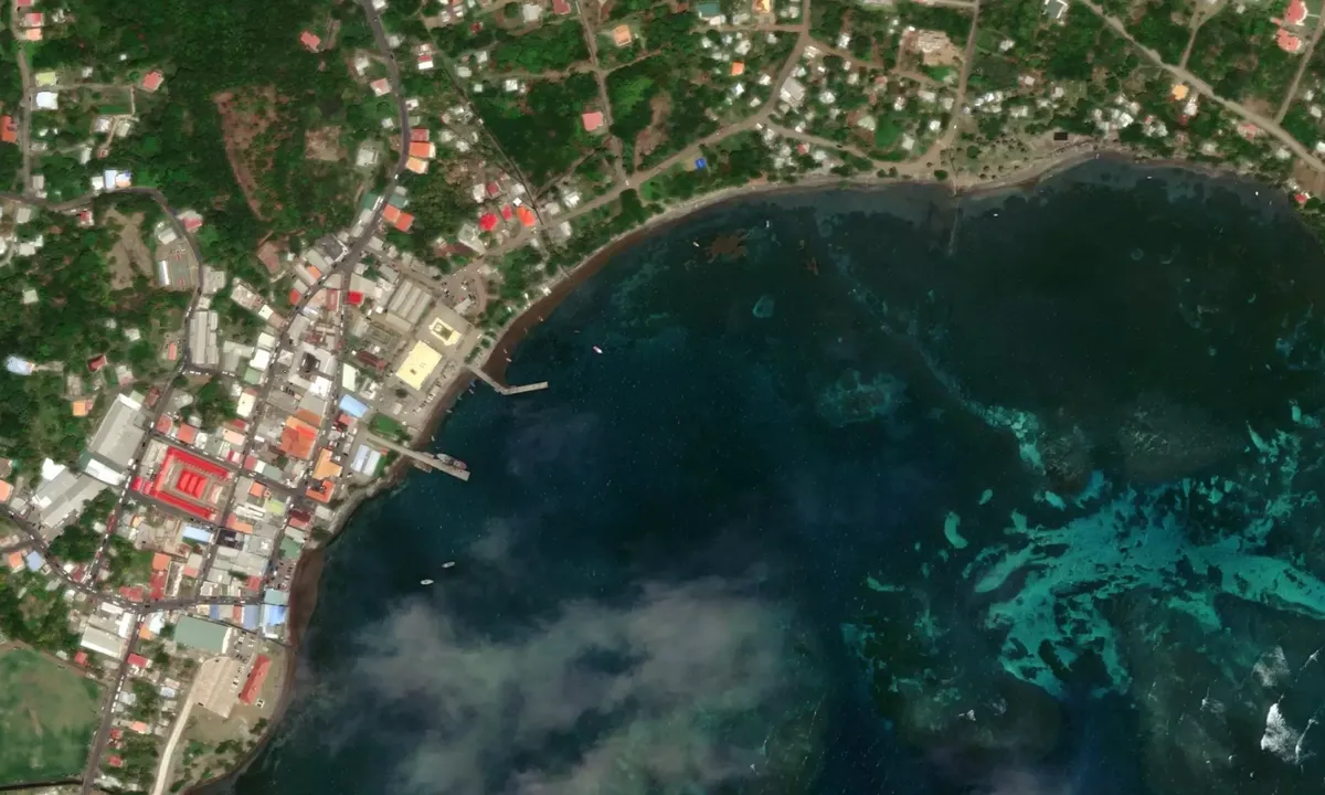 Flyfoto av Grenville Bay