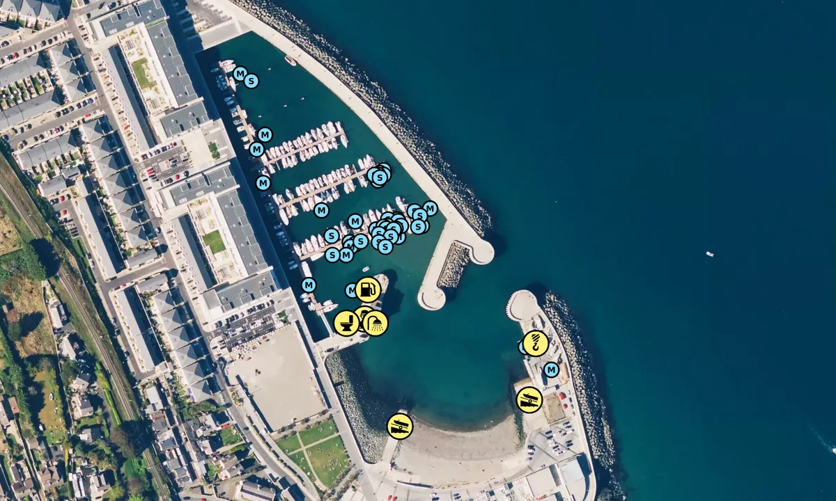 Satelite image of Greystones Harbour Marina - County Wicklow