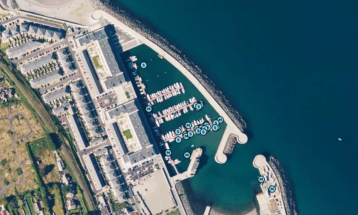 Satelite image of Greystones Harbour Marina - County Wicklow