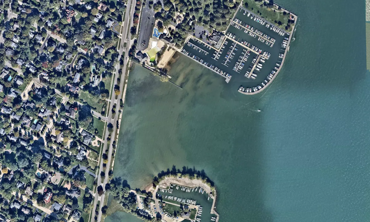 Flyfoto av Grosse Pointe Farms