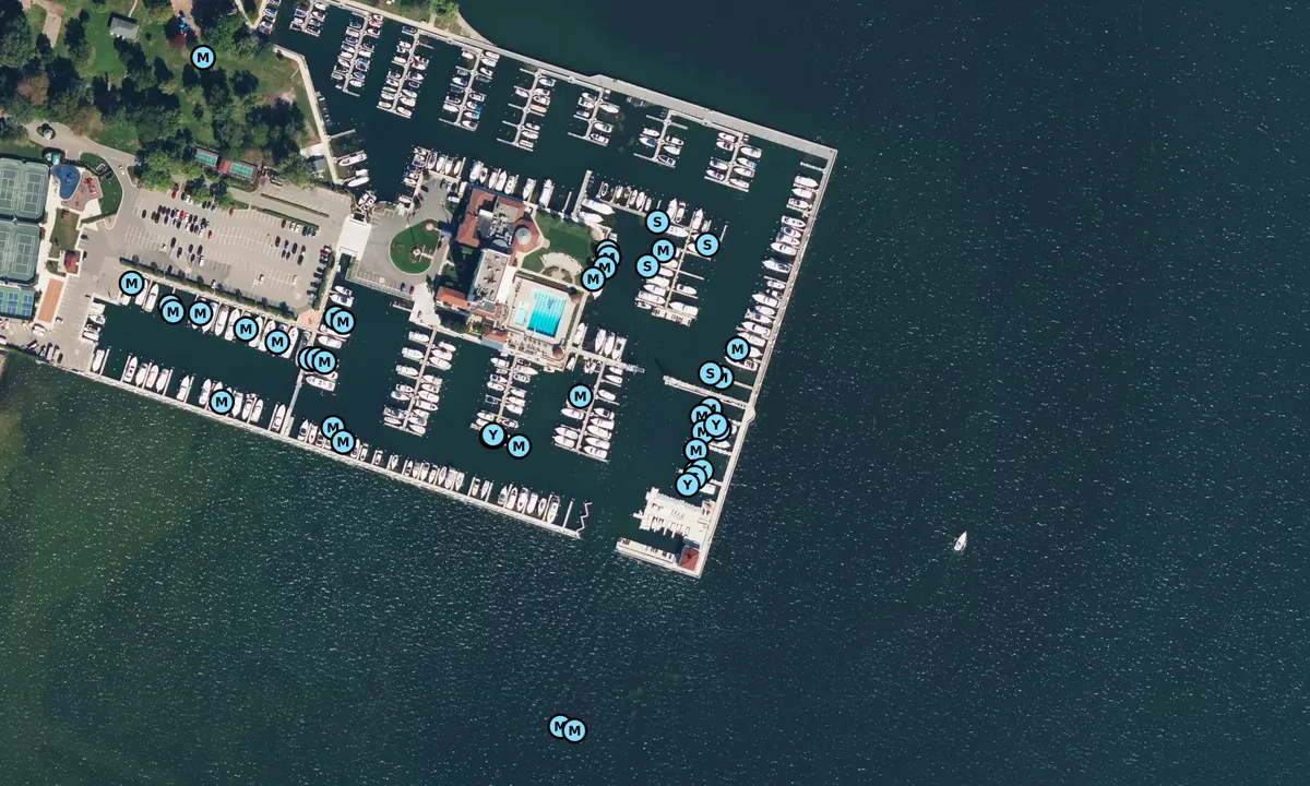 Flyfoto av Grosse Pointe Yacht Club - Grosse Pointe Shores
