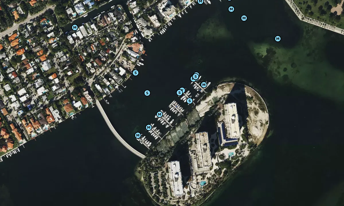 Satelite image of Grove Isle Marina