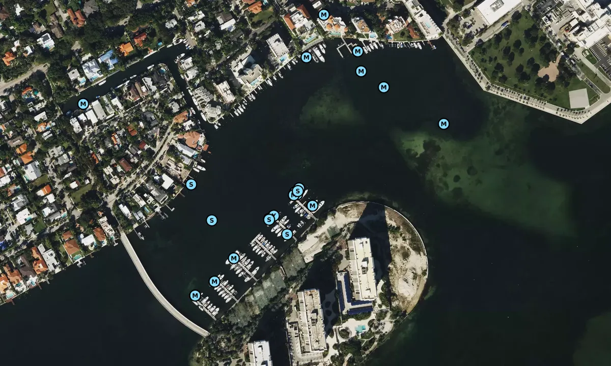 Satelite image of Grove Isle Marina - Miami