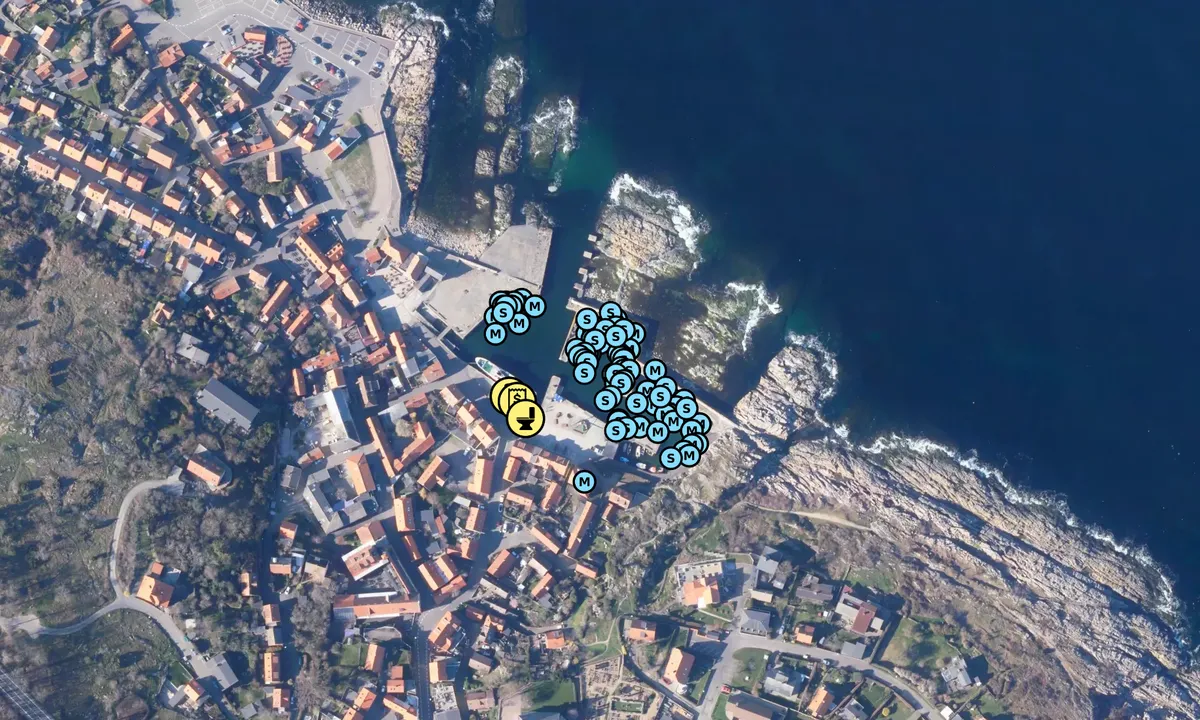 Satelite image of Gudhjem Havn