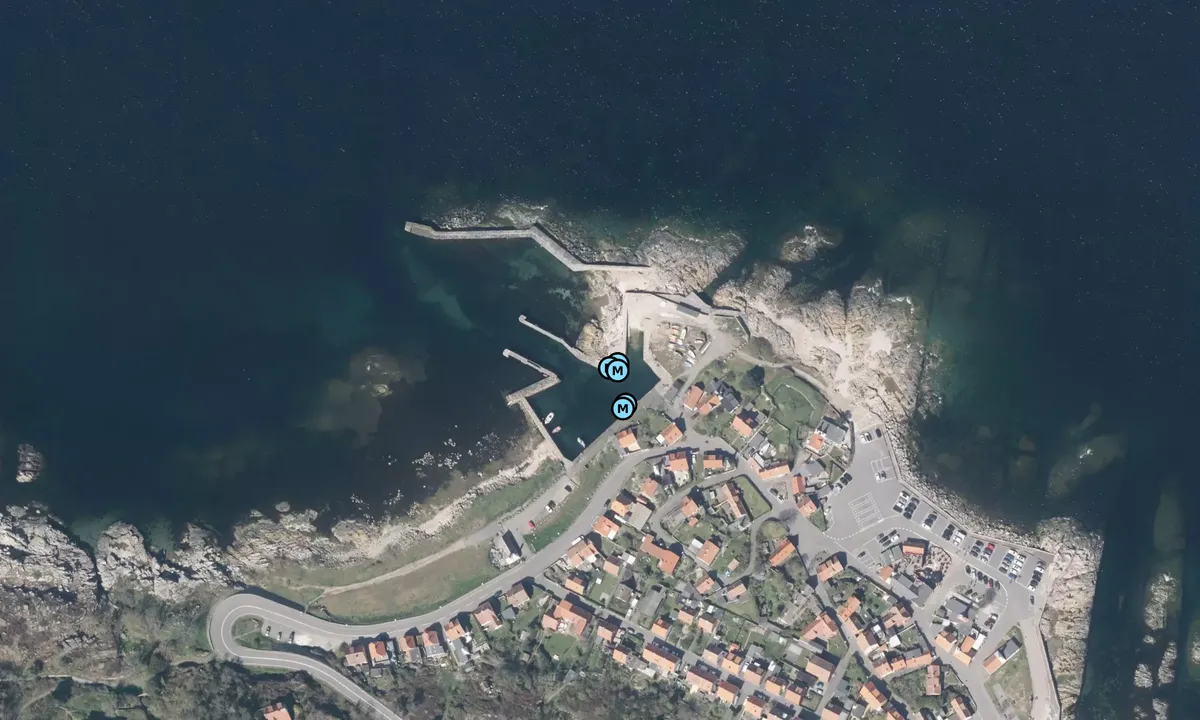 Satelite image of Gudhjems nordlige havn