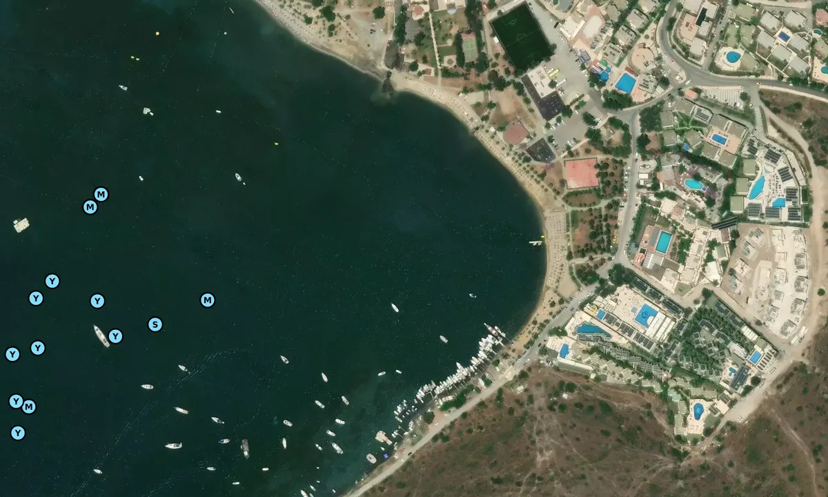 Satelite image of Gumbet Bay