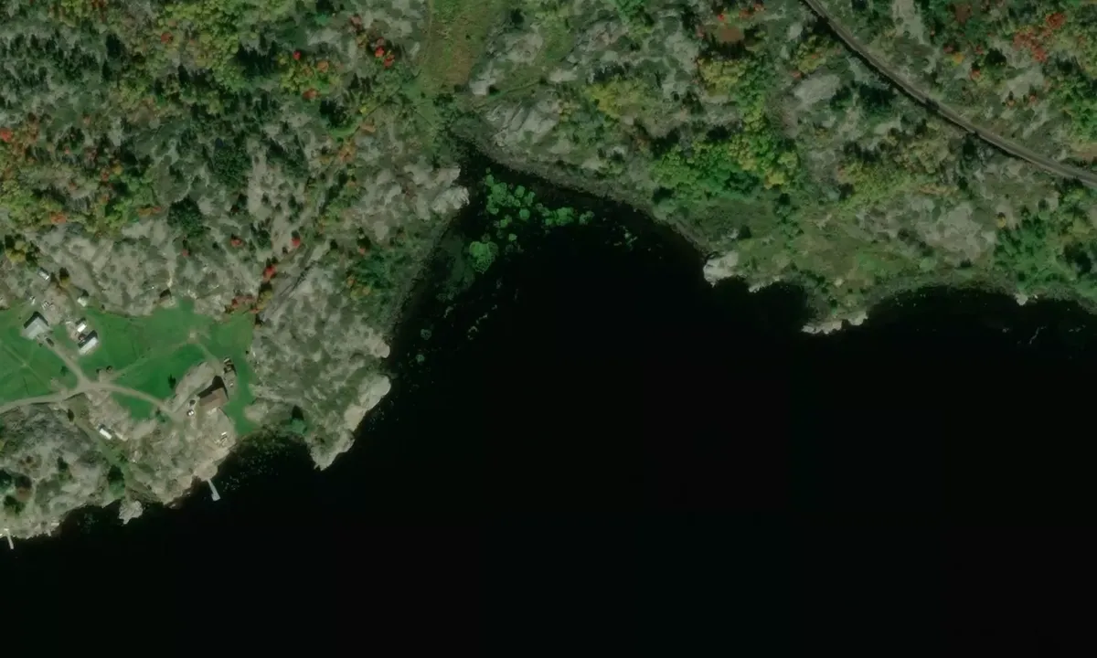 Satelite image of Gun Island