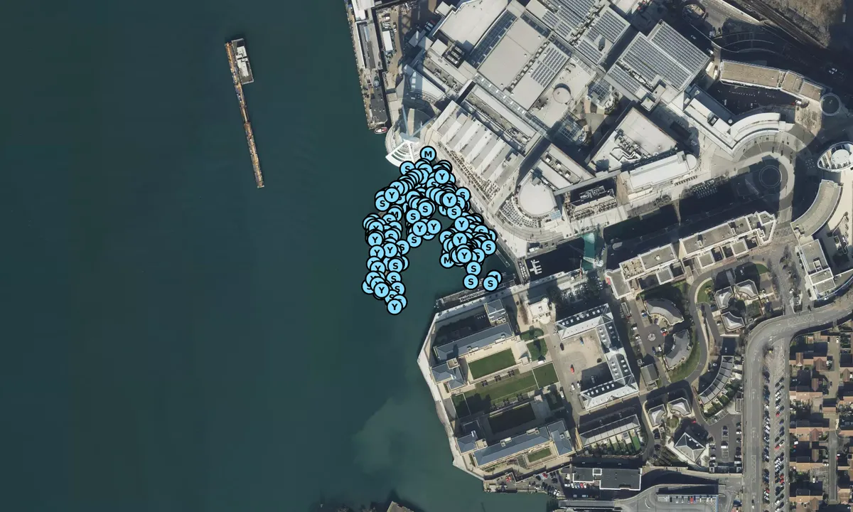 Satelite image of Gunwharf Quays Marina - Portsmouth