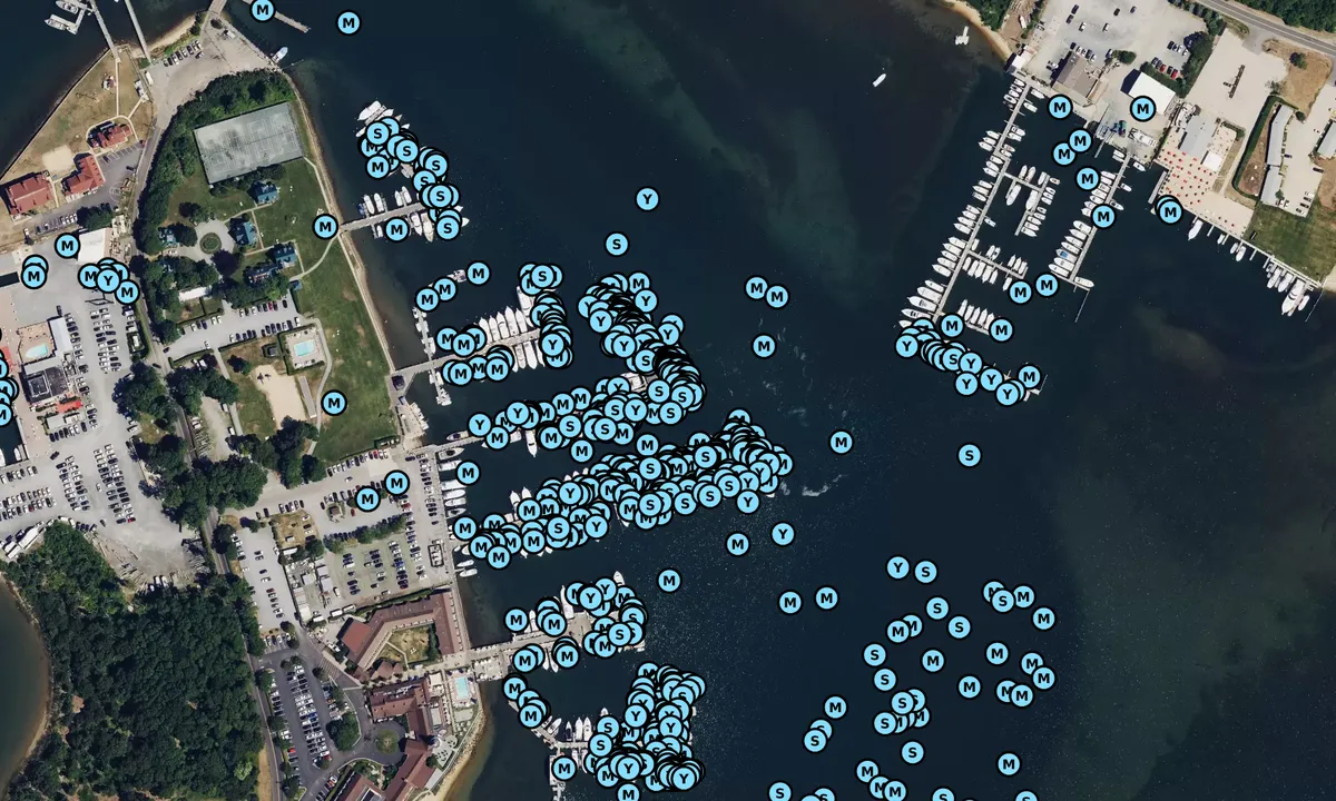 Satelite image of Gurney’s Star Island Resort