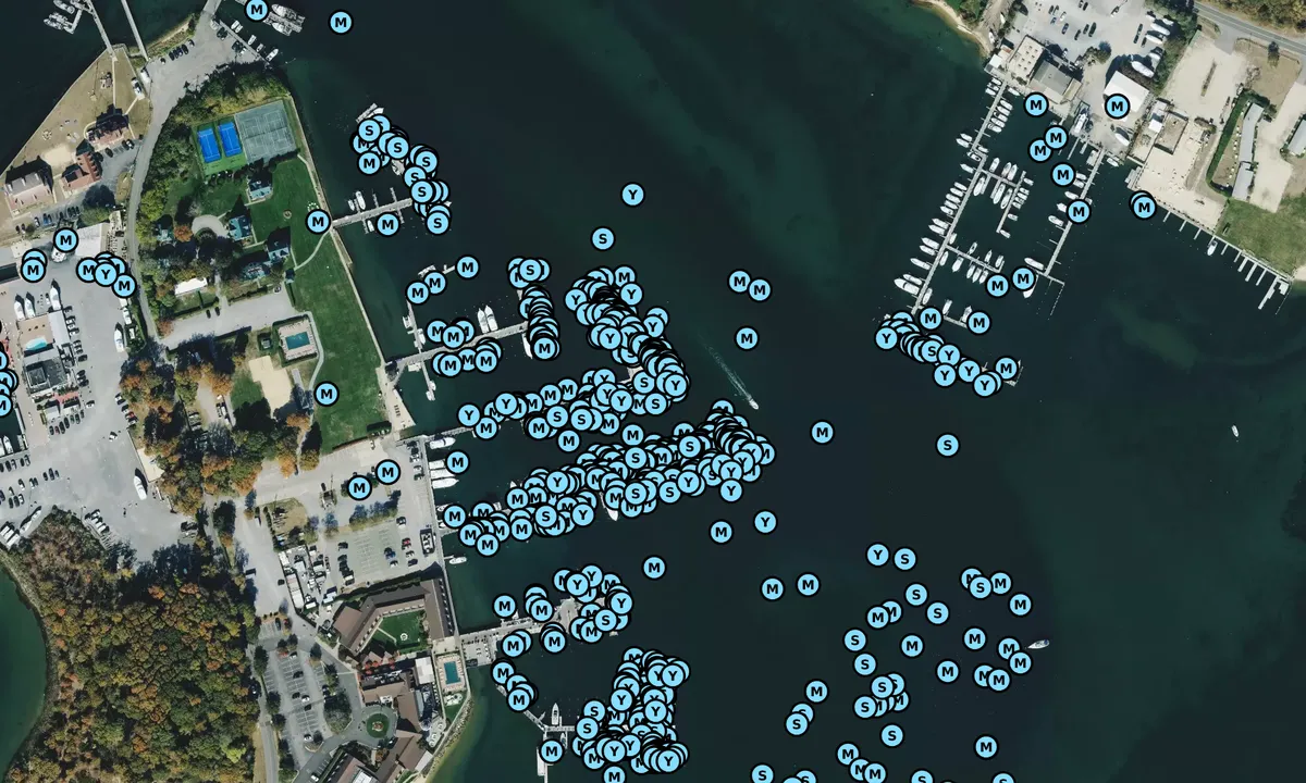 Satelite image of Gurney’s Star Island Resort