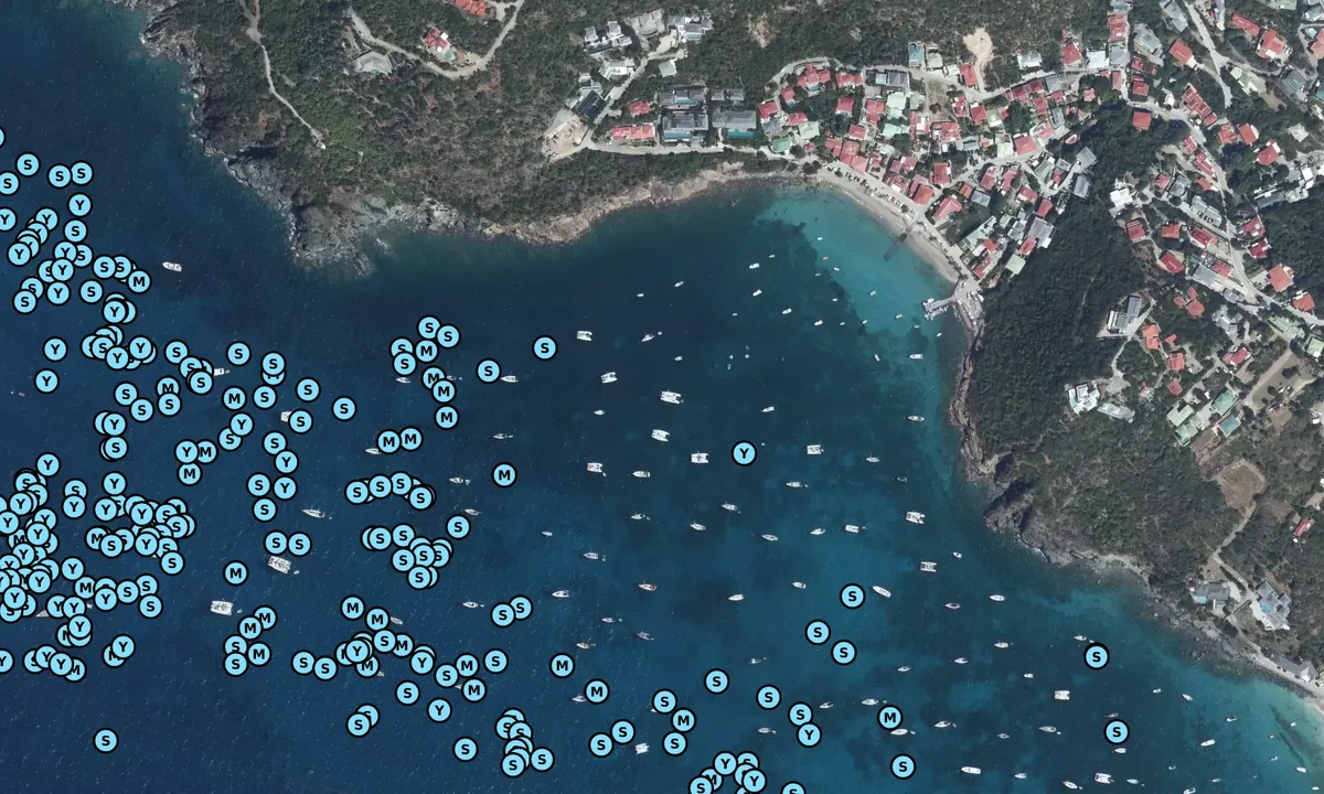 Satelite image of Gustavia
