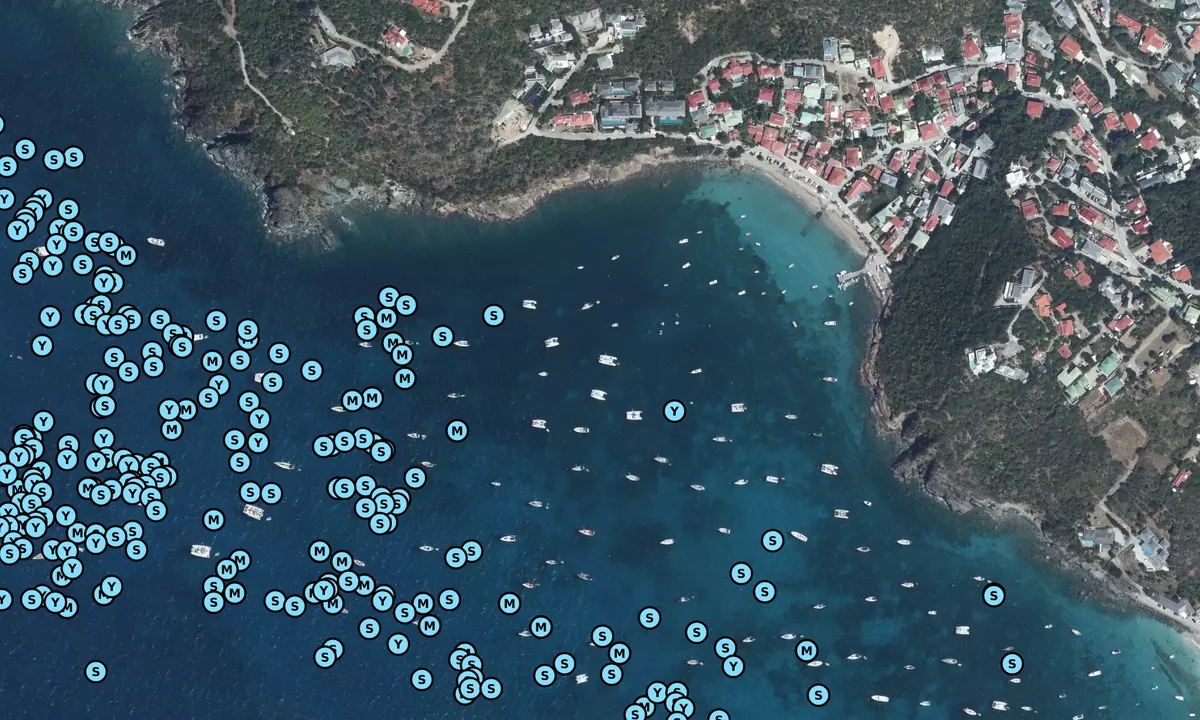 Satelite image of Gustavia