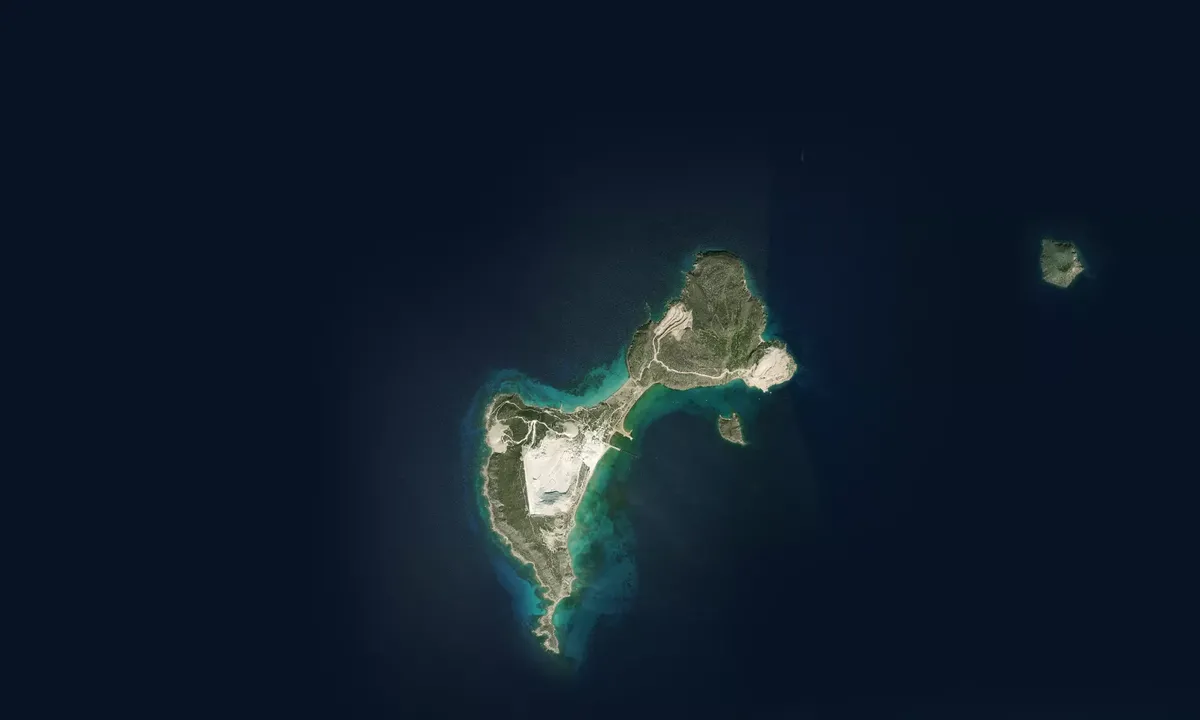 Flyfoto av Gyali Island