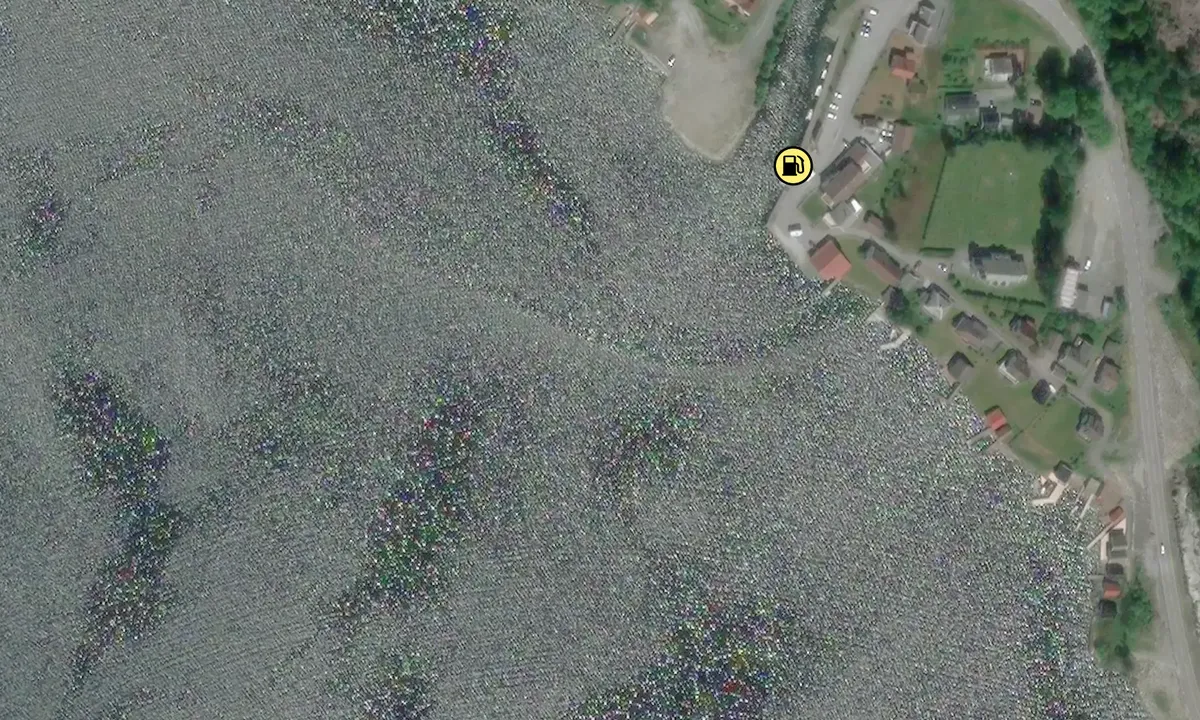 Satelite image of Hålandsosen Gjestehavn