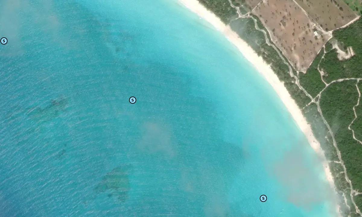 Satelite image of Half Moon Cay