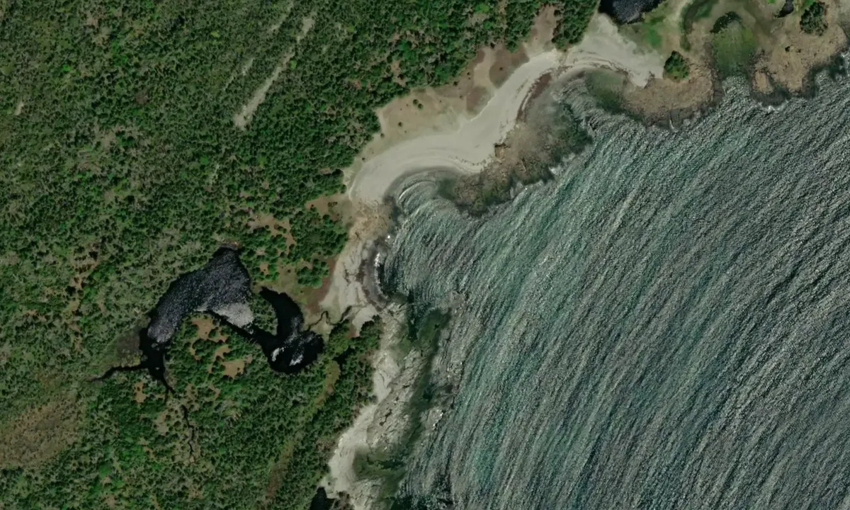 Satelite image of Halibut Bay