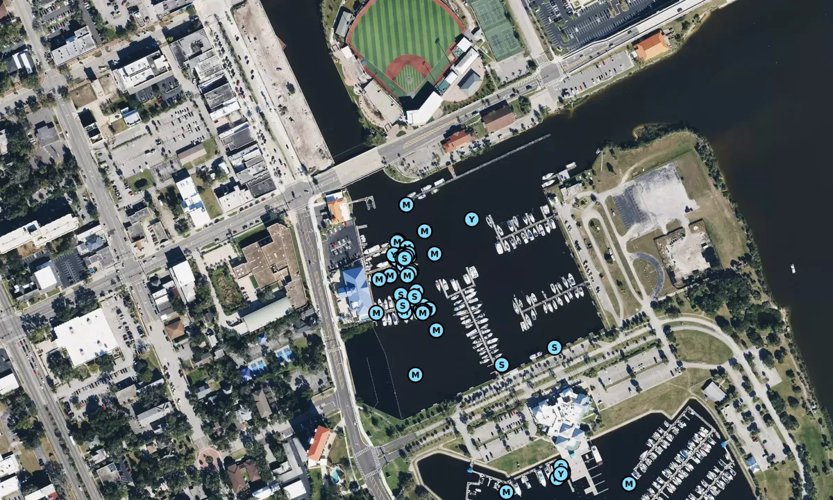 Satelite image of Halifax River Yacht Club