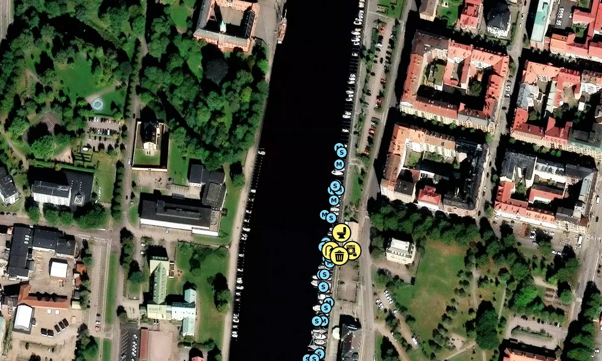 Satelite image of Halmstad