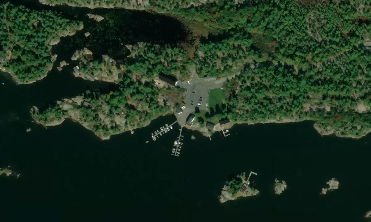 Satelite image of HangDog Marina
