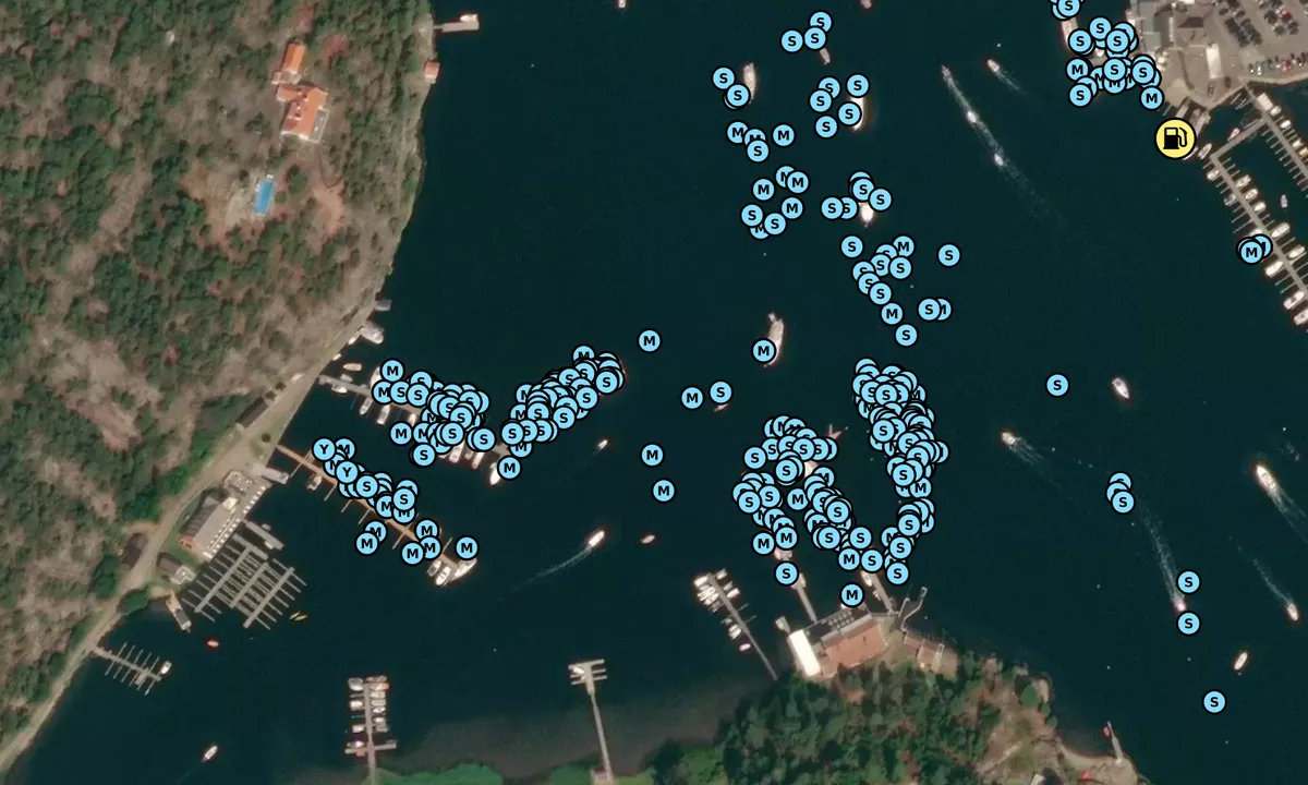 Satelite image of Hankø Gjestehavn