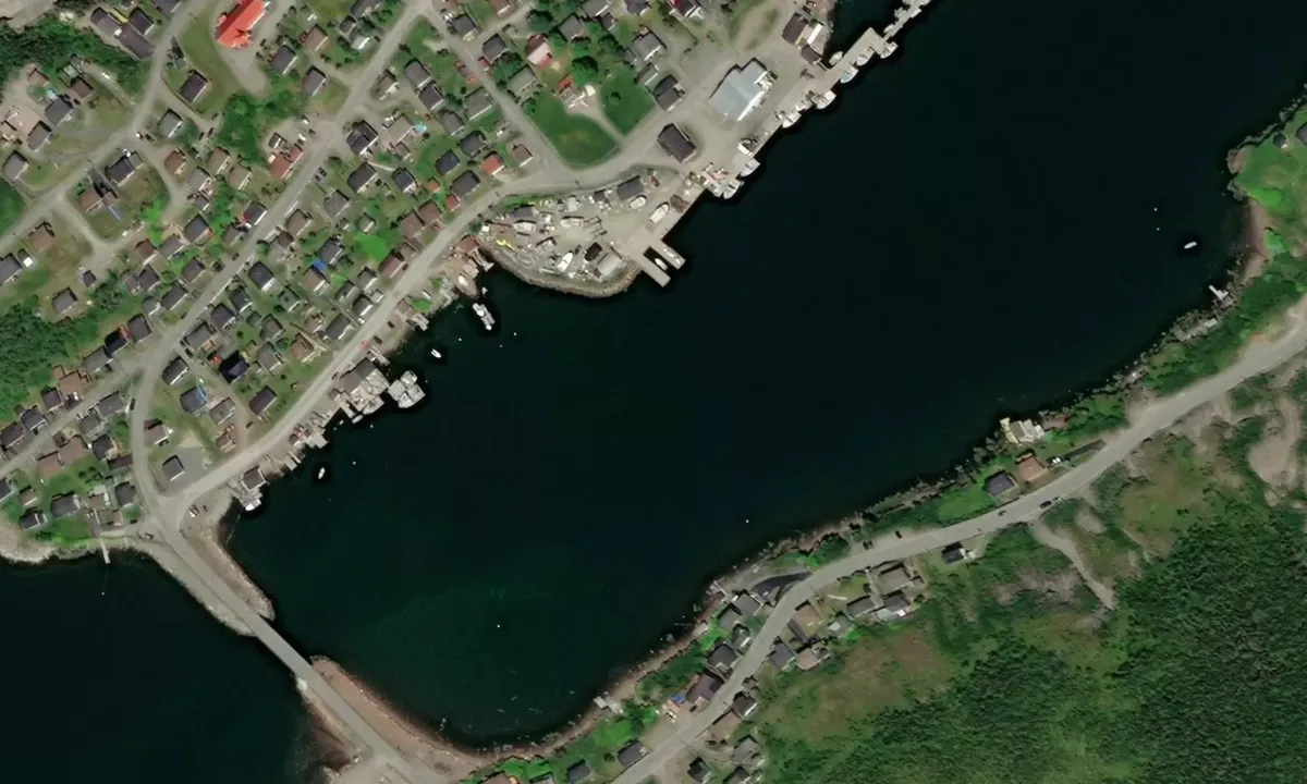 Satelite image of Harbor Breton
